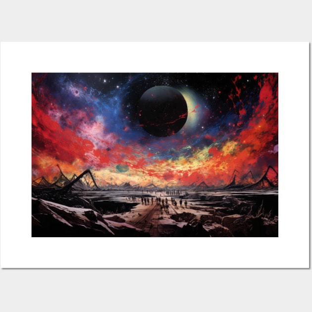 Embers of Humanity: Desolate Shadows Wall Art by MerlinArt